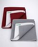 Bumpers Polycotton Baby Bed Protecting Mat Pack of 2 - Grey & Maroon