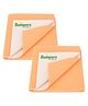 Bumpers Polycotton Baby Bed Protecting Mat (Peach, Pack of 2, Medium)