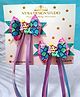 NYRA DESIGN STUDIO Mermaid & Bow Applique Detailed Hair Clips - Purple & Pink