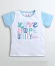 Barbie by Tiny Girl Woven Mattel Featuring Half Sleeves Barbie Love Hope Unity Text Printed Top - White