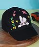 PASSION PETALS Cotton Bunny Applique Baseball Cap - Black  - Circumference - 46cm