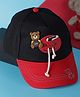 PASSION PETALS Teddy Applique Baseball Cap - Black & Red  - Circumference - 46cm