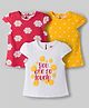 Babyhug Cotton Knit T-Shirts Half Sleeves with Graphics Multi Color 9-12 Months Pack of 3