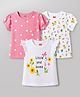 Babyhug Cotton Knit T-Shirts Half Sleeves with Graphics Multi Color 6-9 Months Pack of 3