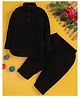 Jeet Ethnics Cotton Blend Woven Full Sleeves Sequins Embellished Kurta & Pyjama Set - Black