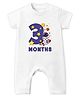 Baby Buzz 100% Cotton Knit Space Theme Half Sleeves 3 Months Text Printed Romper - White