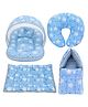 Fareto Baby Bedding Set Essentials Combo Baby Bed Carry Bag Sleeping Bag Feeding Pillow-Blue Cloud