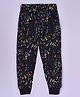 HRIT Cotton Knit Colour Splash Printed Joggers - Black