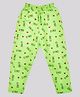 HRIT Cotton Knit Love Text Printed Pajama - Green