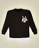 HRIT Cotton Knit Full Sleeves Gaming Console Printed Tee - Black