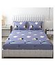 Filymore Kids Purple Fish Double  bedsheet 244 TC Made with Pure Microfiber Purple Colour Bedsheet for Double Bed with 2 Pillow Cover (Purple)