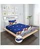 Filymore Kids Animal Carnival Design Elastic Fitted bedsheet for single bed 244 TC  made with pure microfiber 1 bedsheet and 1 pillow covers fit up to 6 inches mattress(Colour-Blue)