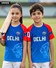 Pine Active Knit Half Sleeves Delhi IPL Jersey Printed T-Shirt - Blue