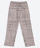 Charkhee Cotton Woven Checked Trouser - Beige
