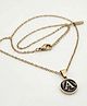 Funkrafts A Initial Pendant Detailed Necklace - Black