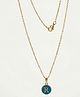 Funkrafts R Initial Pendant Detailed Necklace - Blue
