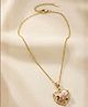 Funkrafts Floral & Pearl Embellished Pendant Detailed Necklace - Pink