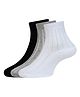 SOCKSXPRESS Cotton Knit Pack Of 3 Striped Socks - White Black & Grey