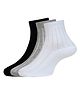 SOCKSXPRESS Cotton Knit Pack Of 3 Striped Socks - White Black & Grey