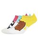 SOCKSXPRESS Cotton Knit Pack Of 3 Cartoon Network Featuring We Bare Bears Characters Designed Socks - Yellow Pink & Blue