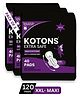 Kotons Extra Safe XXL with Leak Lock, Maxi Cottony Comfort & 320mm Day-Night Protection Sanitary Pad (Pack of 120)