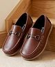 Cute Walk by Babyhug Slip On Loafers With Applique - Brown