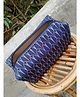 Rustic Blends India Travel Pouch Navy Blue Art Deco