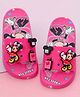 Yellow Bee Disney Micky & Friends Featuring Minnie Mouse Applique Detailed Sliders - Pink