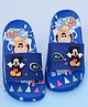 Yellow Bee Disney Featuring Mickey Mouse Applique Detailed & Printed Sliders - Blue