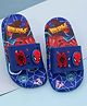Yellow Bee Marvel Avengers Featuring Spiderman Applique Detailed & Printed Sliders - Blue