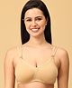 The Mom Store Cotton Knit Solid   Non Padded Maternity Bra -Beige