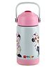 Cello Kidzbee Gen Alpha 3D Minnie Mouse Print  Insulated Stainless Steel Kids Water Bottle Light Grey - 370 ml