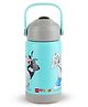 Cello Kidzbee Gen Alpha 3D Goofy Print  Insulated Stainless Steel Kids Water Bottle Aqua Blue - 370 ml