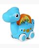 Shooting Star Dinosaur Car Free Wheel Play, Push & Pull Toys for Kids, 12M+, Orange | Safe & Gift-Friendly