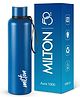Milton Aura 1000 Thermosteel Water Bottle, 24 Hr Hot and Cold I Leak Proof Lid, ISI Certified I Vacuum Insulated I for Office, Gym, School I Dark Blue