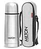 Milton Flip Lid 350 Thermosteel Water Bottle 350 ml, 24 Hr Hot and Cold I Leak Proof Lid with Jacket, ISI Certified I Vacuum Insulated I for Office, Gym, School I Silver
