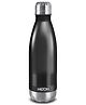 Milton Duo DLX 1000 Thermosteel Water Bottles, 24 Hours Hot and Cold, Easy to Carry, Easy Grip, Rust Proof Matt Black - 1 Litre