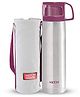 Milton Glassy 1000 Thermosteel 24 Hours Hot and Cold Water Bottle with Drinking Cup Lid, 1 Litre, Pink