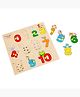 Shooting Star Wooden Chunky Number Puzzle, 3Y+, Multicolour | Safe & Gift-Friendly