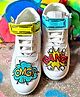 IMAGINO Omg & Bang Text Applique Detailed Velcro Closure Shoes - White