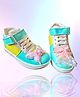 IMAGINO Colour Blocked Butterfly & Bow Applique Detailed Velcro Closure Shoes - Mint