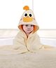 Butterthief Fur Woven Animal Face Designed Hooded Wrapper & Bath Towel - Yellow