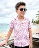 OLLINGTON ST. Cotton Knit Half Sleeves Resort Collar Shirt With Floral Print - Multicolor