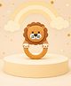 The Cheeky Kidzz Baby Soft Silicone Chewing Lion Shape Rattle Teether For 3 to 24 Months Babies BPA Free (Brown)