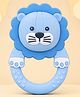 The Cheeky Kidzz Baby Soft Silicone Chewing Lion Shape Rattle Teether For 3 to 24 Months Babies BPA Free (Blue)