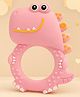 The Cheeky Kidzz Baby Soft Silicone Chewing Dinosaur Shape Rattle Teether For 3 to 24 Months Babies BPA Free (Pink)