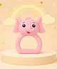 The Cheeky Kidzz Baby Soft Silicone Chewing Elephant Shape Rattle Teether For 0 to 24 Months Babies BPA Free (Pink)