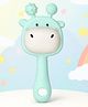 The Cheeky Kidzz Soft Siliocone Teether Attractive Design for Baby | Musical Rattle Teethers for 3 to 24 Months | Melody Rattle Teether Jhunjuna Teething Stick Handle BPA-Free (SEA Green Giraffe)