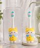 The Cheeky Kidzz Baby Ultra Soft Bristles Training Toothbrush With Cat Design For 1 to 10 Years BPA Free (YELLOW)