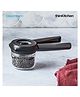 Dreamfarm Premium Manual Salt Pepper Masala Ceramic Grinder Crusher with 6 Adjustable Settings - Ortwo Lite, Black, 60ml, 6.7 Inches | Refillable Spice Mill, Dishwasher Safe